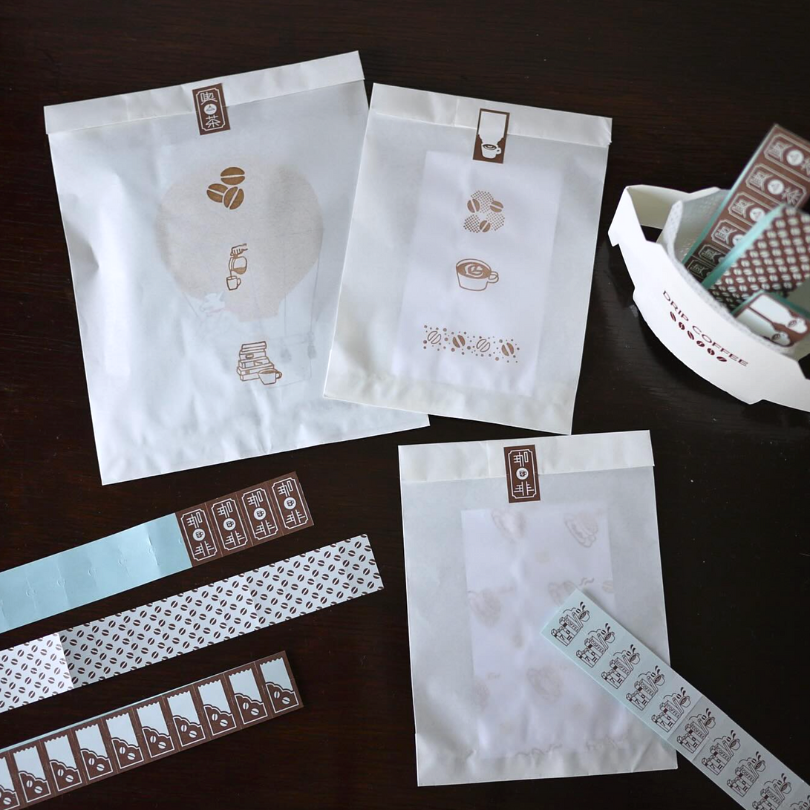 Fukuwake Hanko Sticker－Cafe Series | **100 pcs**