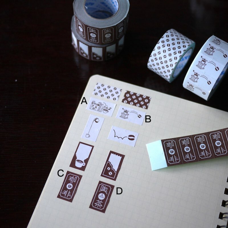 Fukuwake Hanko Sticker－Cafe Series | **100 pcs**