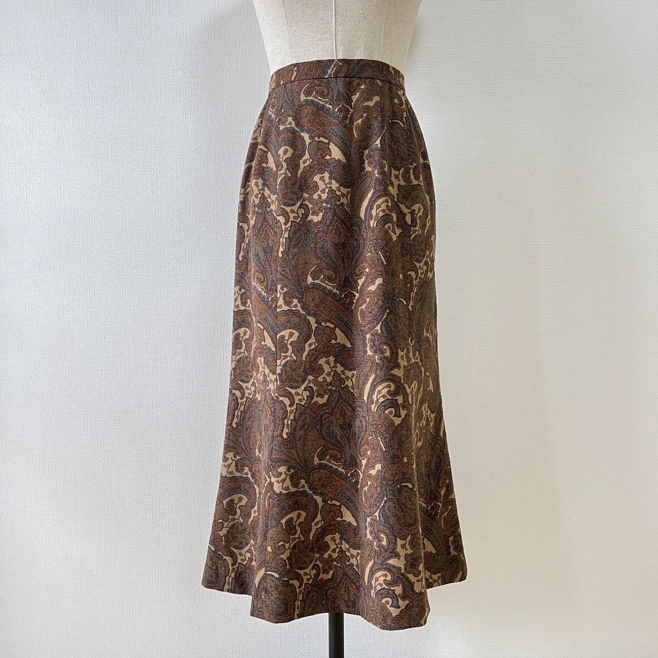 日本製啡色腰果花魚尾裙