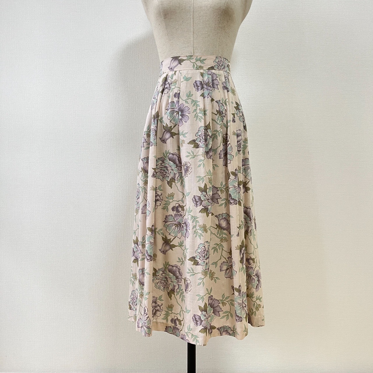 淡粉紅×紫花清雅半裙