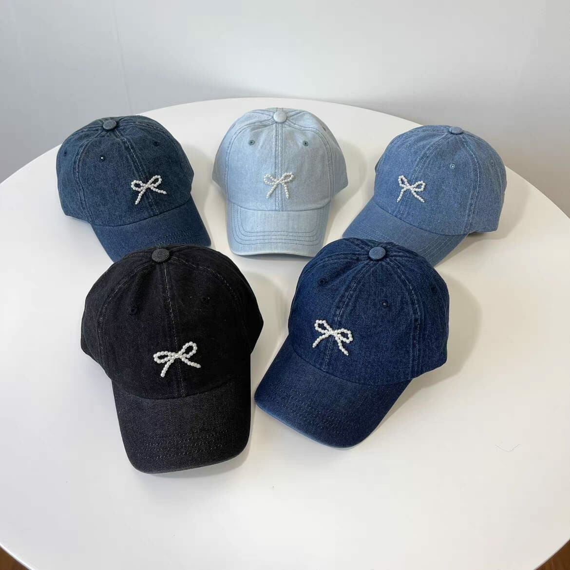 TH2607 小蝴蝶結珠珠Cap帽