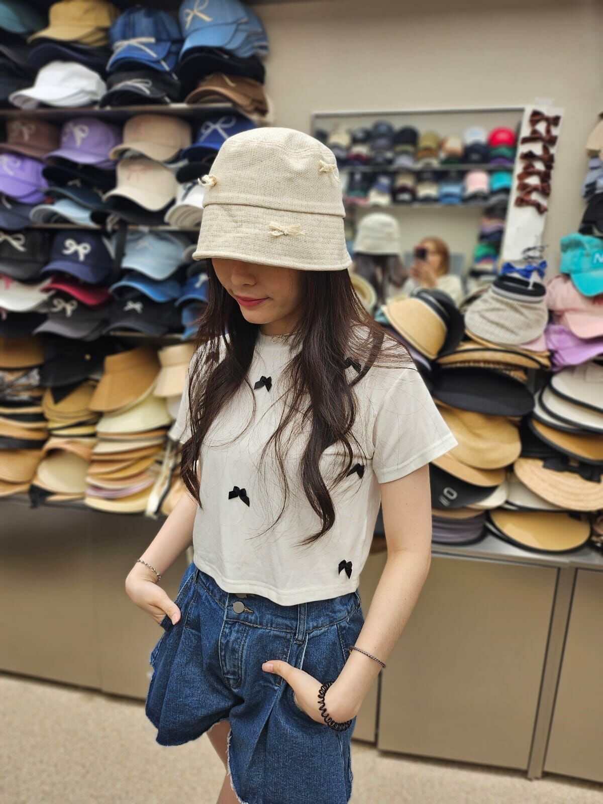 TH2608 小蝴蝶帶結漁夫帽