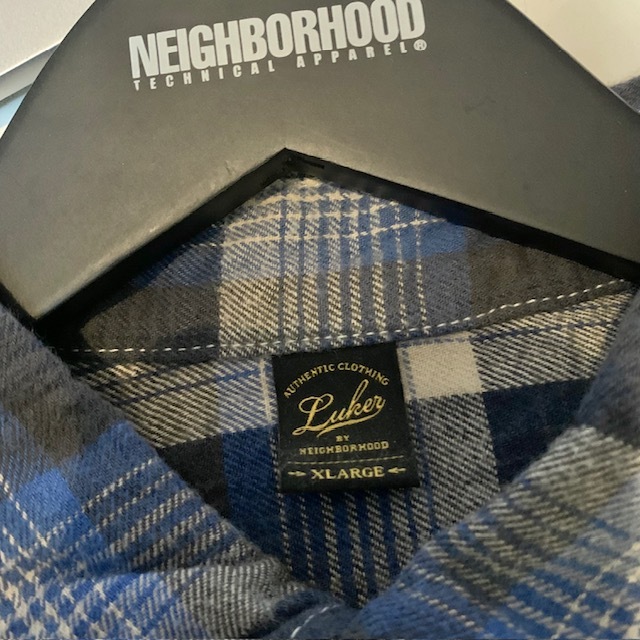 ⏱️限時優惠LIMITED TIME SALE: LUKER BY NEIGHBORHOOD GREATER CHECK SHIRT LS - BLACK/BLUE XL IN STOCK NOW (現貨發售中)