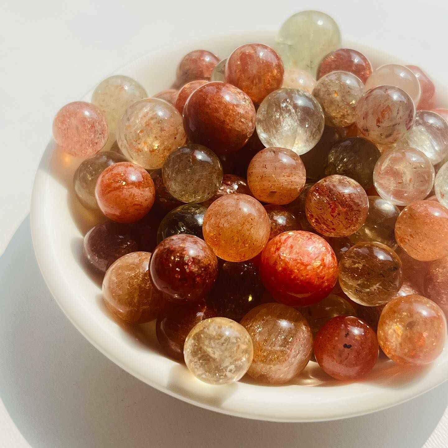 [原石]  阿魯沙太陽石 綠柱石 水晶小球