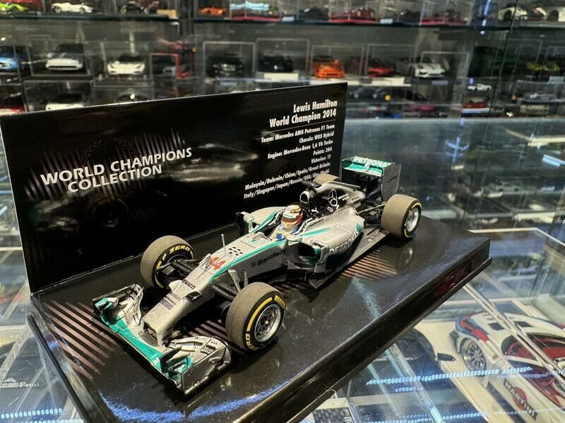 Modèle Voiture F1 Mercedes W05 Hamilton 2014 - Minichamps 1/43 - Occasion