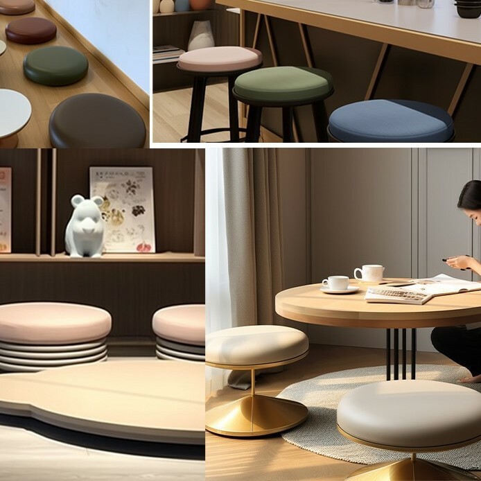 《4122》居家繽紛質感圓形防滑椅墊