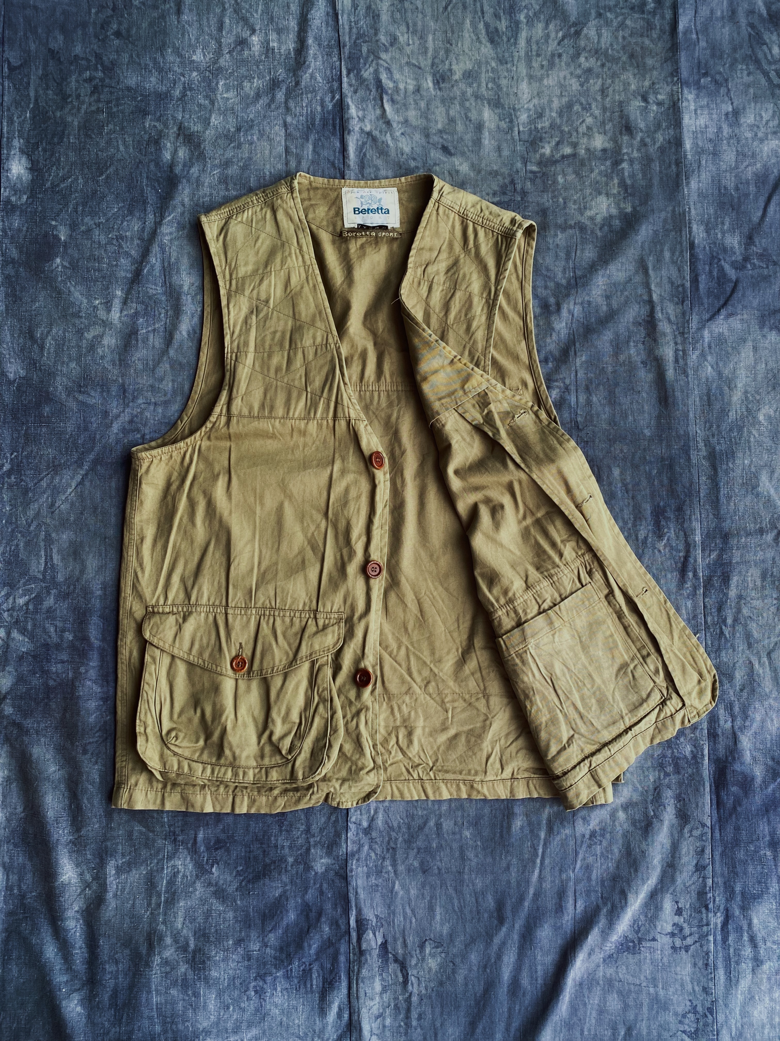 Vintage hunting vest/ 古著獵裝多口袋背心-Beretta