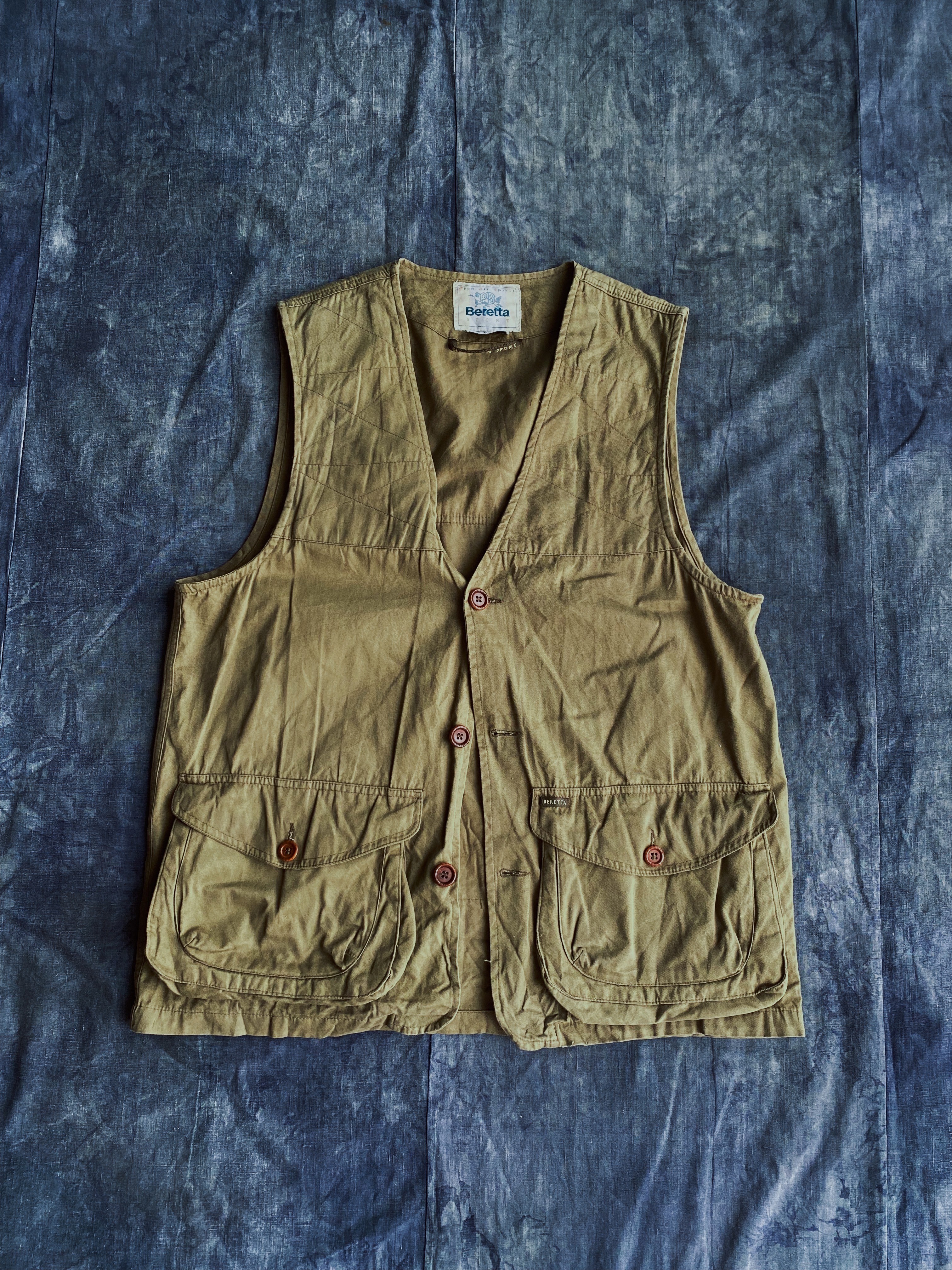 Vintage hunting vest/ 古著獵裝多口袋背心-Beretta