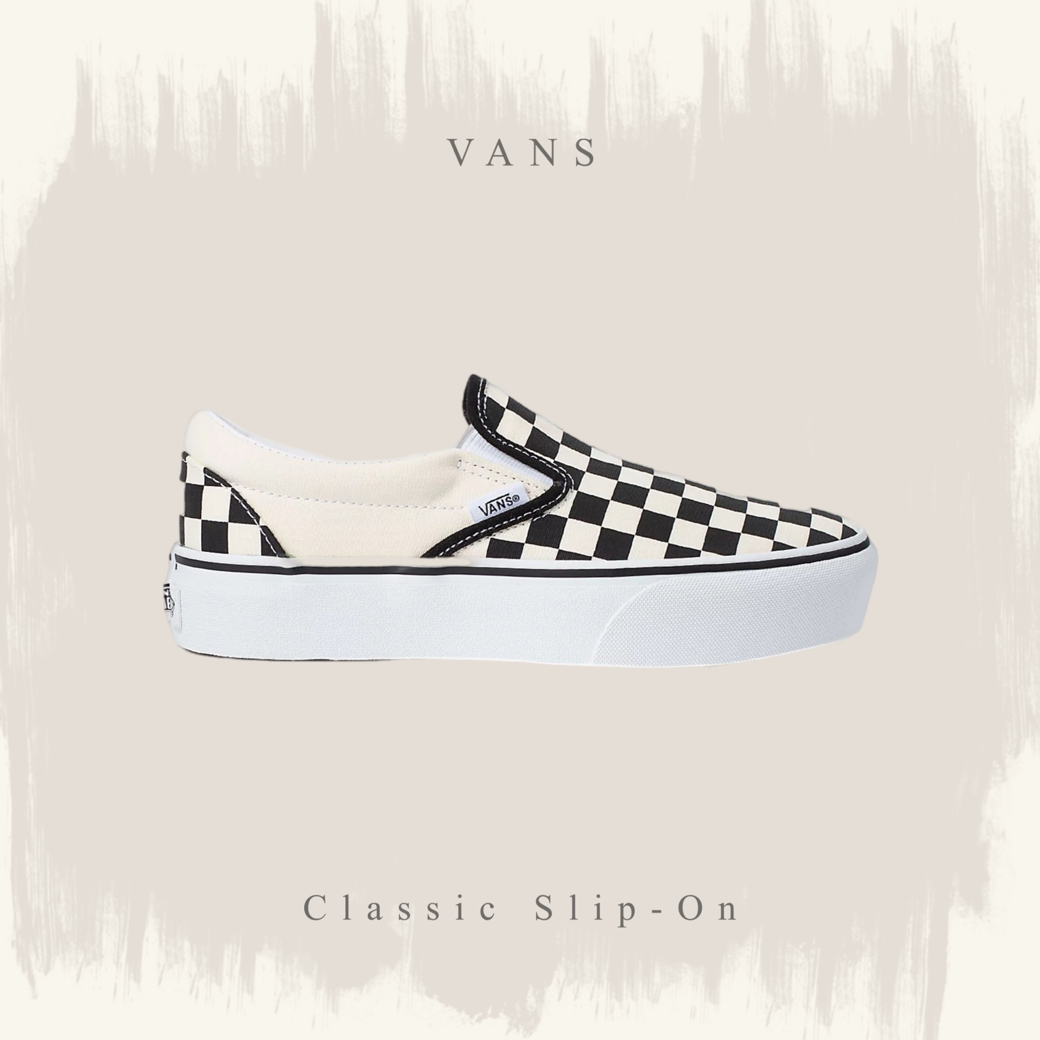 VANS CLASSIC SLIP-ON 黑白棋盤格 經典 厚底 VN00018EBWW