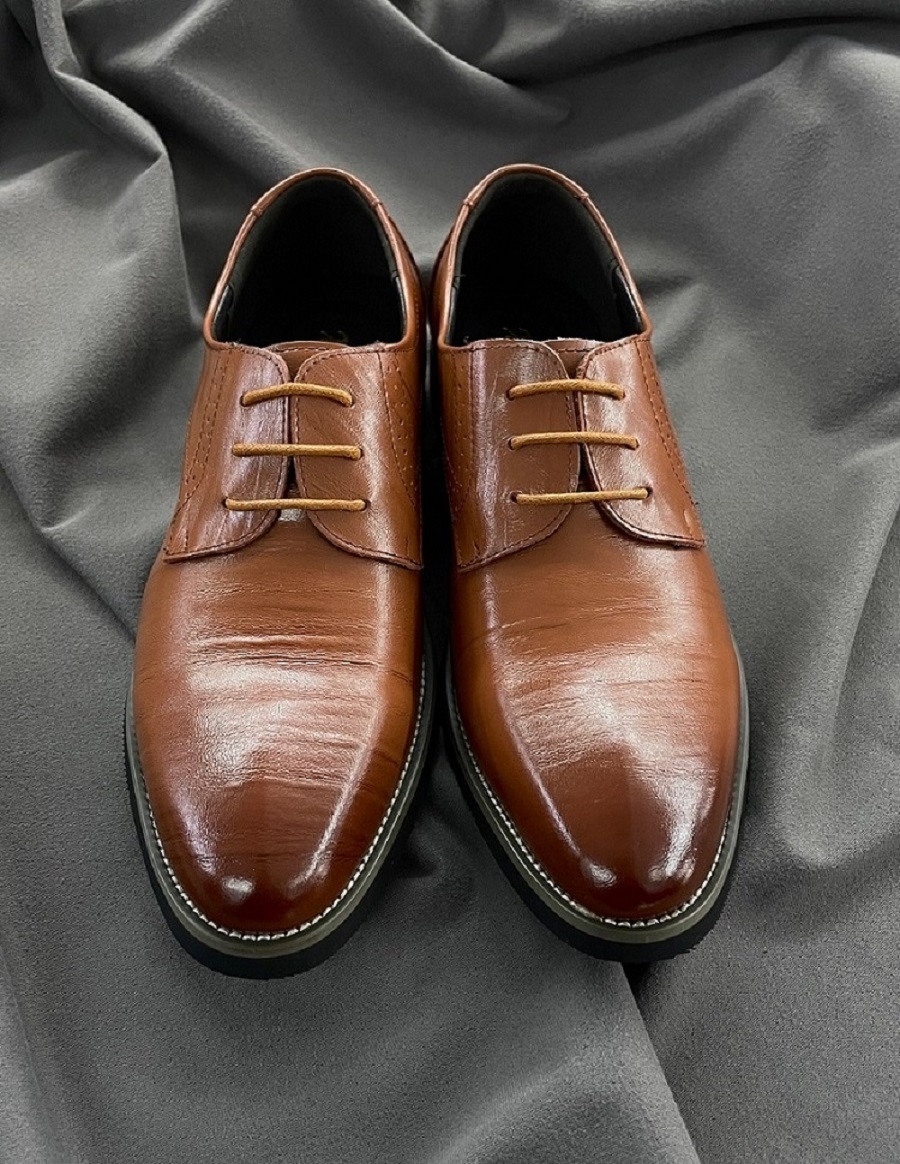 咖啡色牛皮商務休閒皮鞋-02
