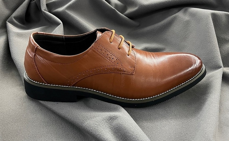 咖啡色牛皮商務休閒皮鞋-03