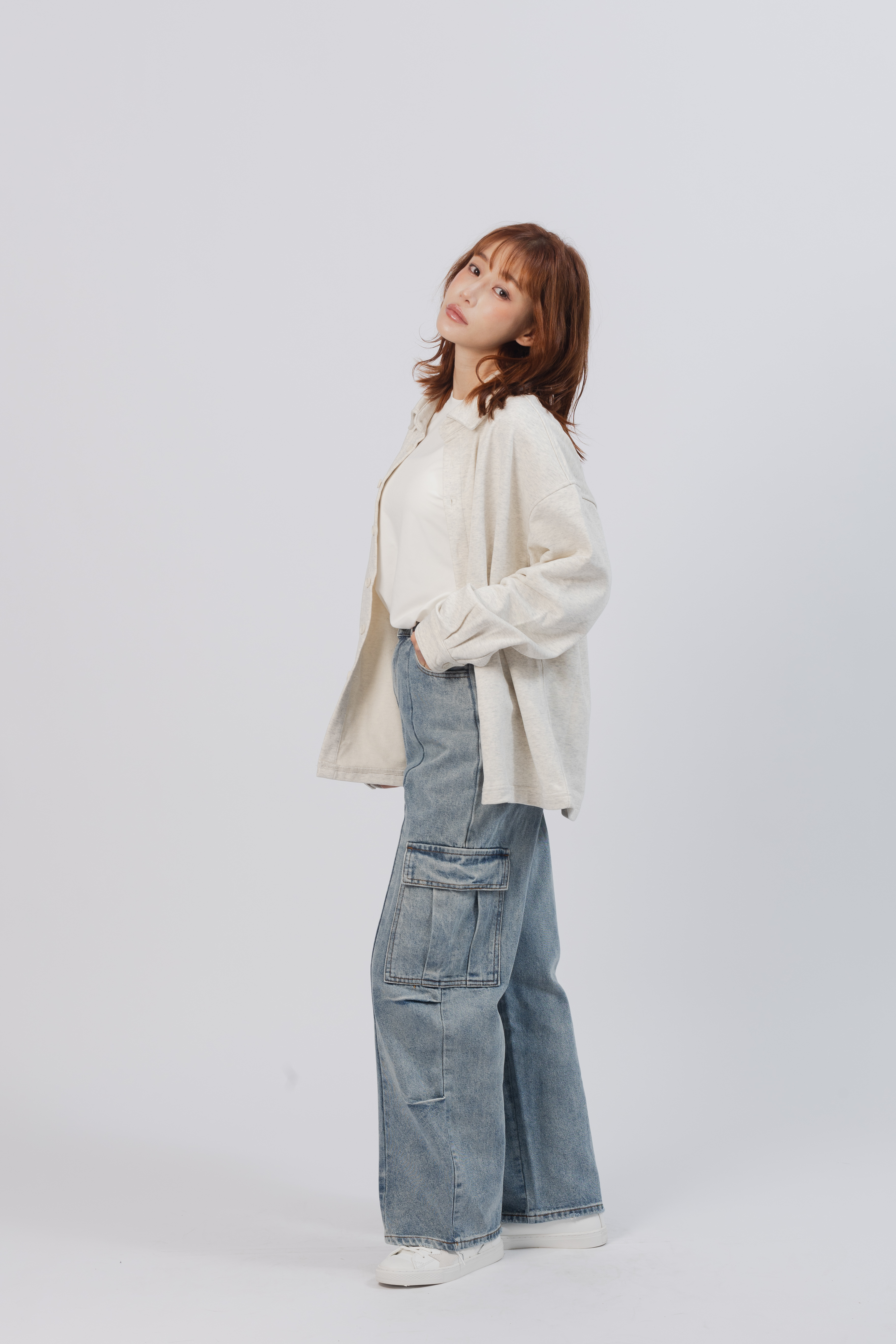 日系感牛仔工裝褲