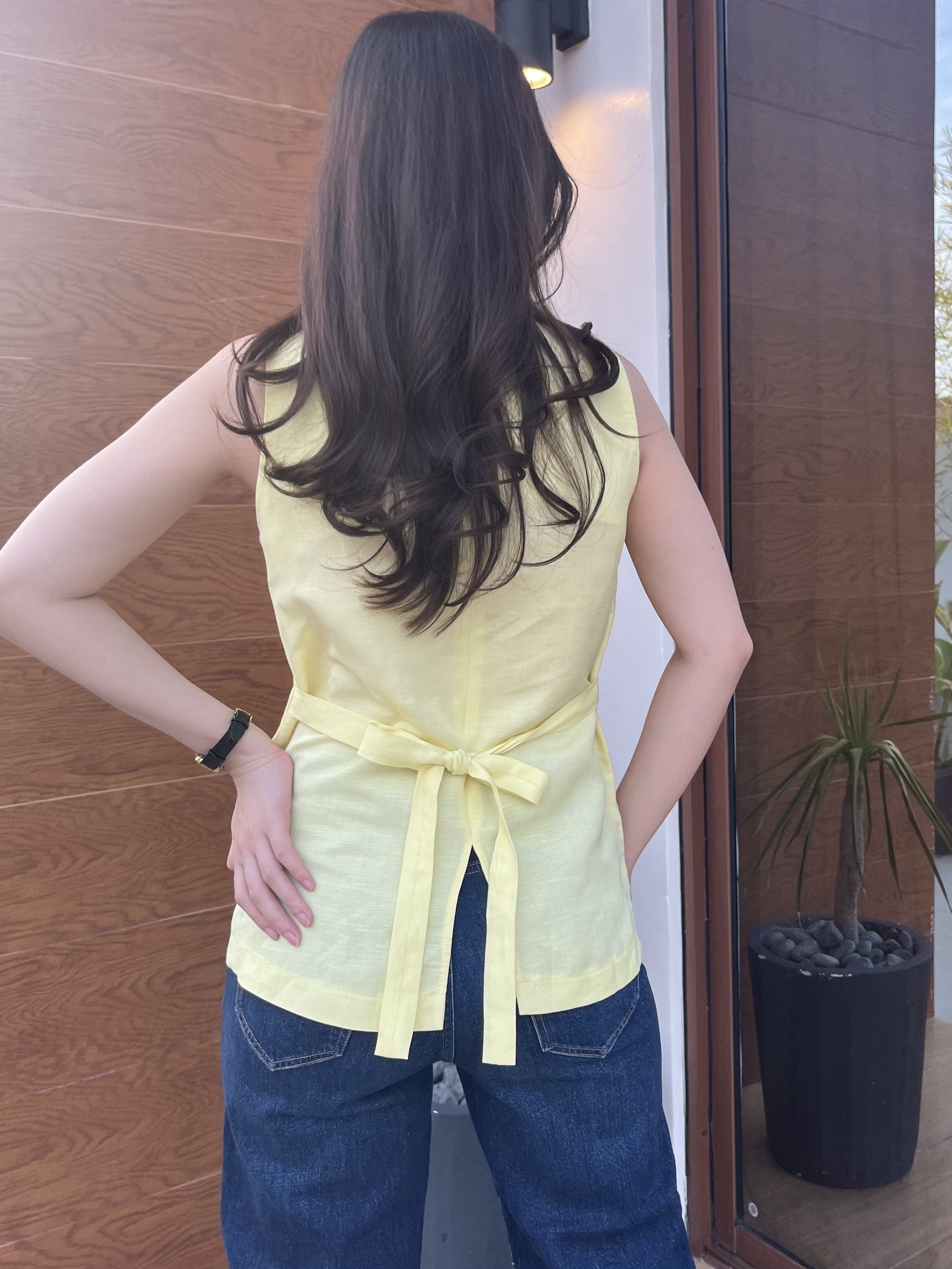 Ronnie Linen Top - Yellow
