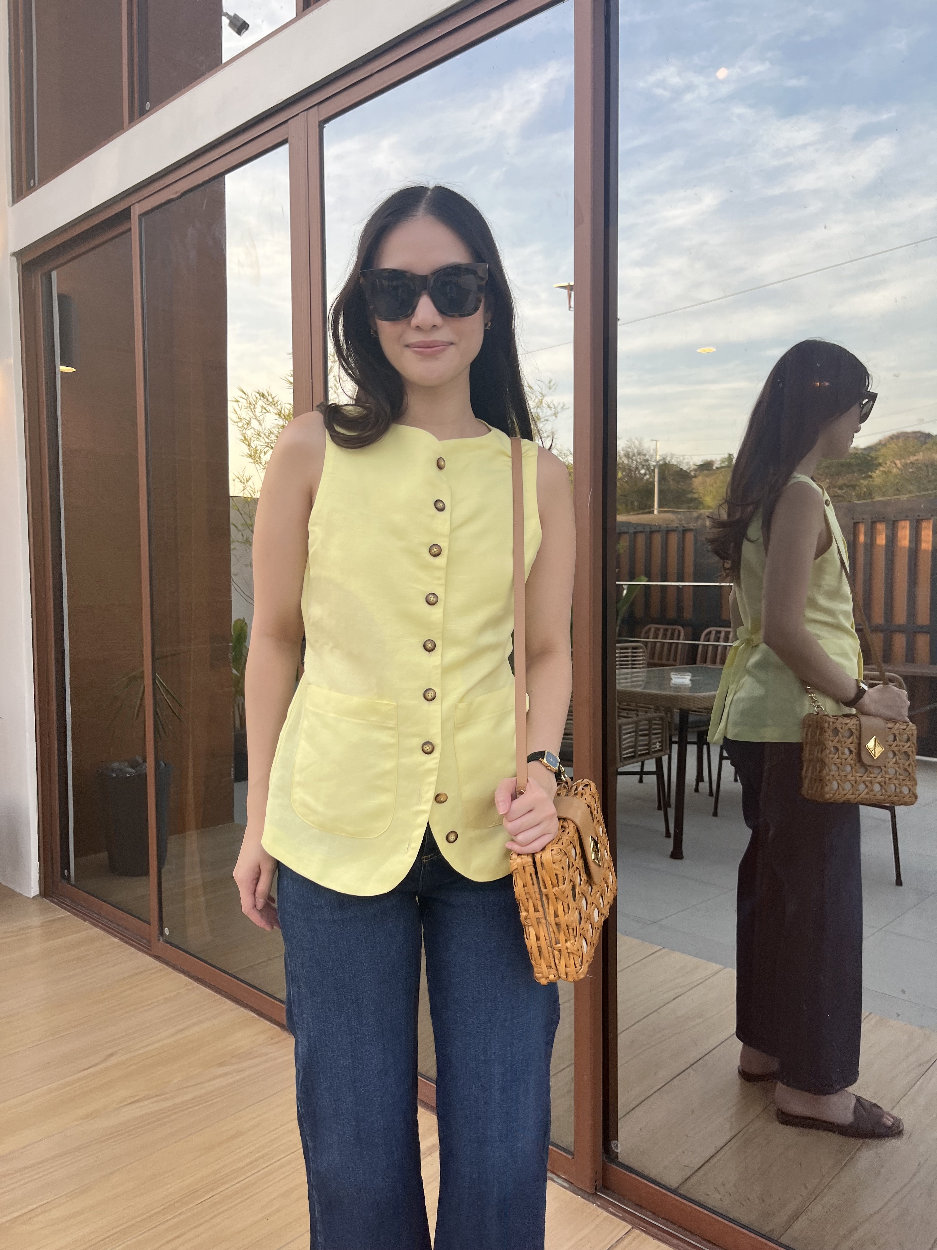 Ronnie Linen Top - Yellow