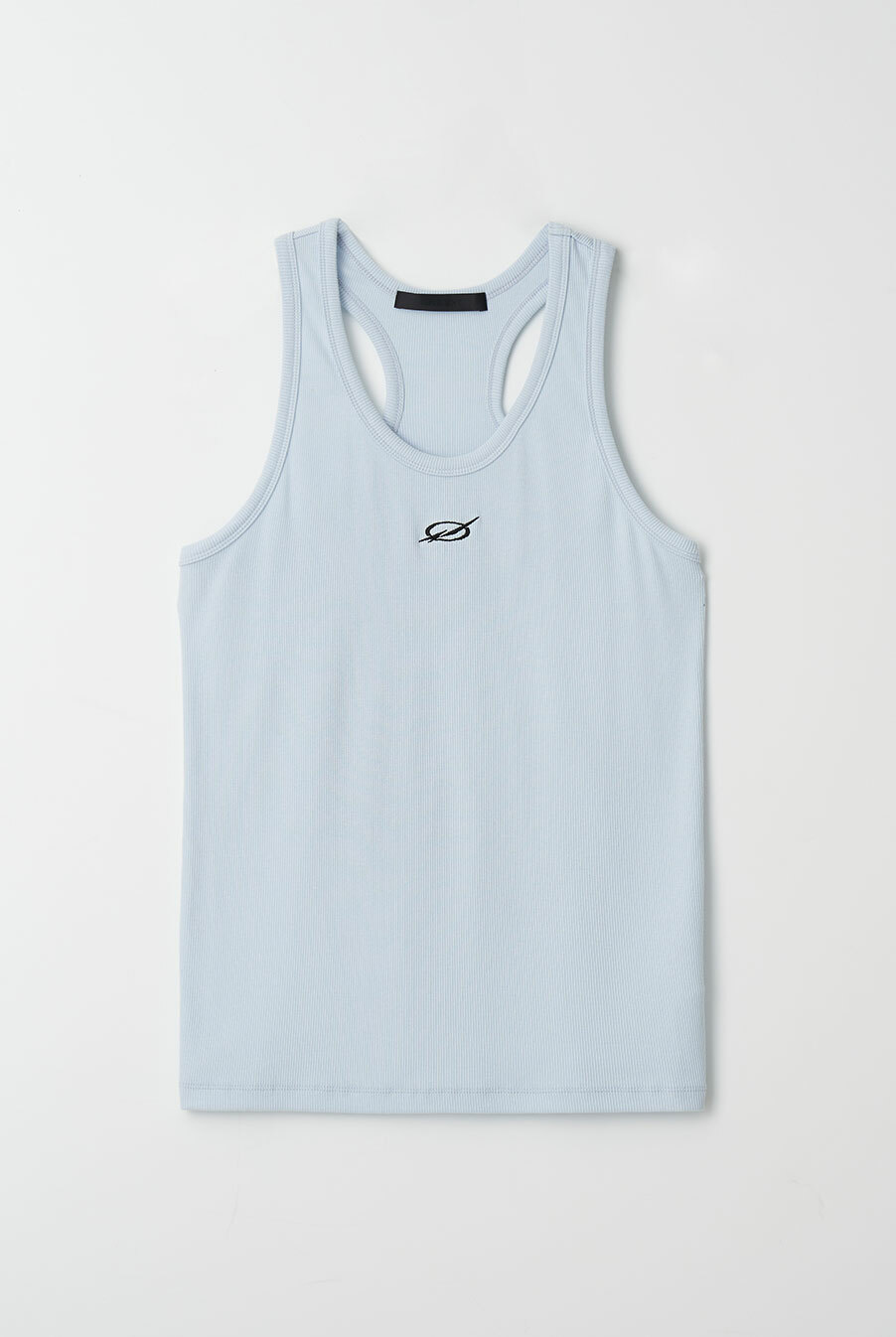 經典款刺繡 Logo 曲線背心－天藍