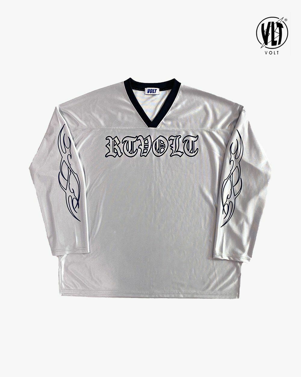 V領圖案英文字長袖衫 VOLT-038T