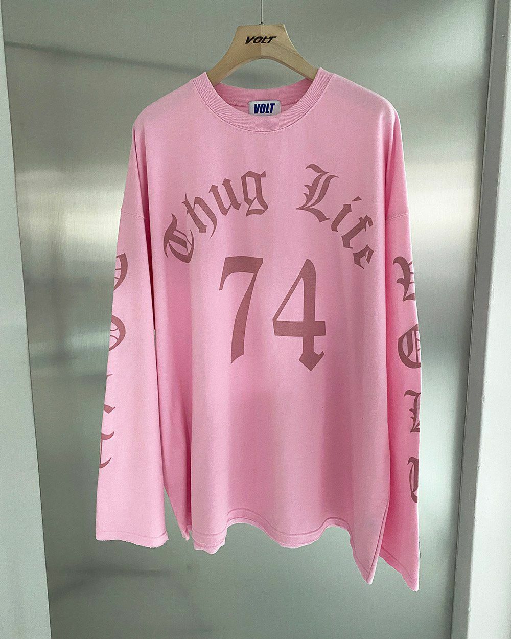 英文字數字長袖衫 VOLT-040T