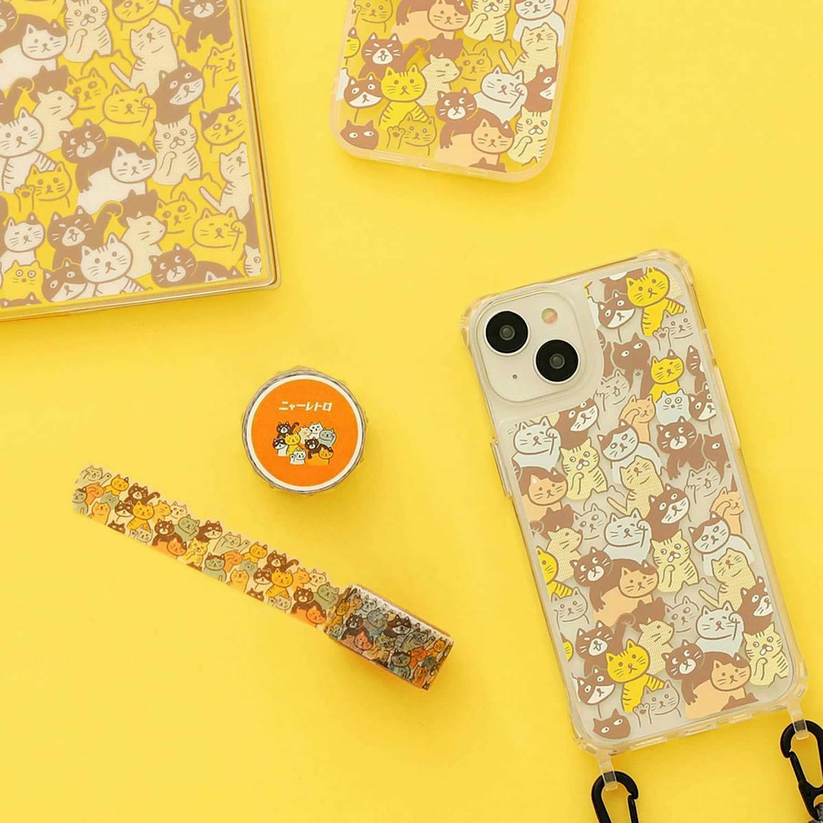Hightide Washi Tape－Retro Catsss | **1m Length**