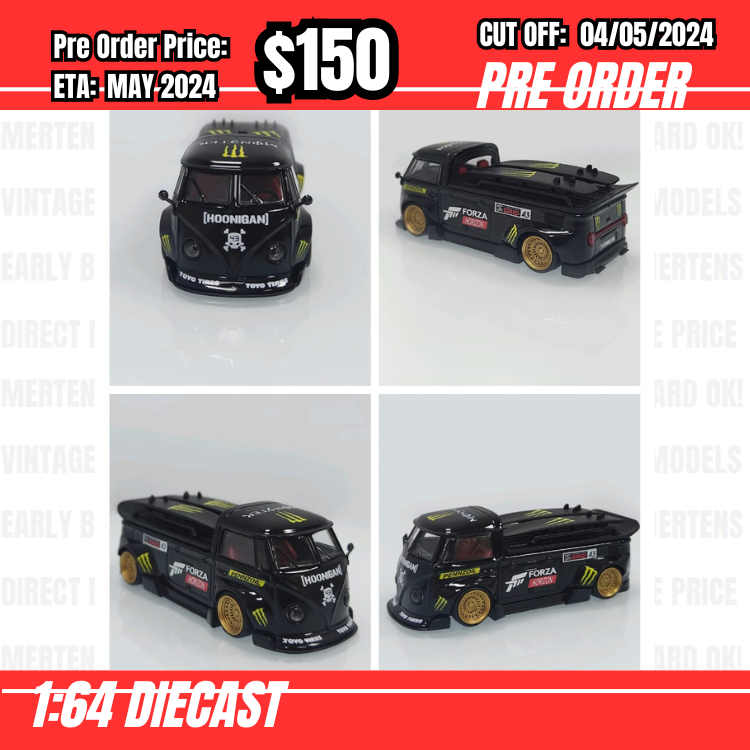 PO-$150 * League Model * 1:64 VW T1 Pick Up RWB Monster [OD01/05]