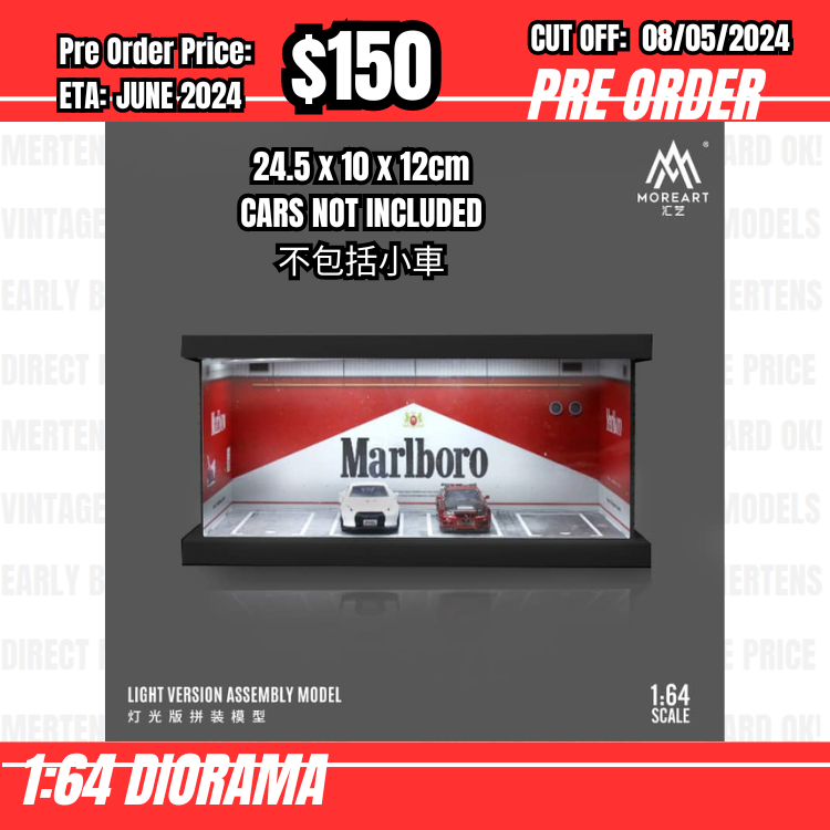 PO-$150 * Moreart * 1:64 Diorama - Parking Lot Malboro [OD01/05]