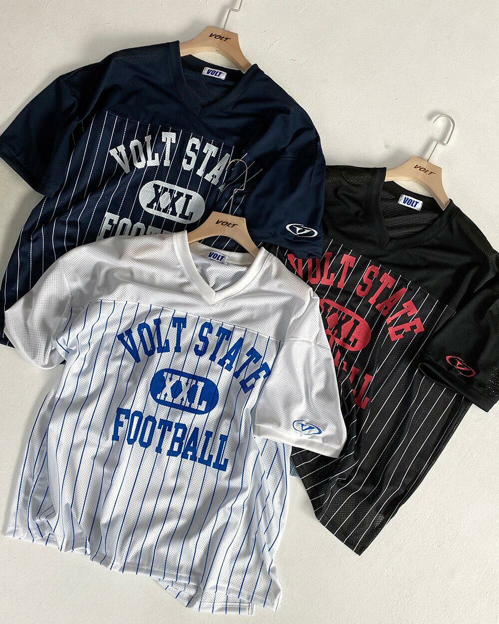 V領英文字短袖棒球Tee VOLT-045T