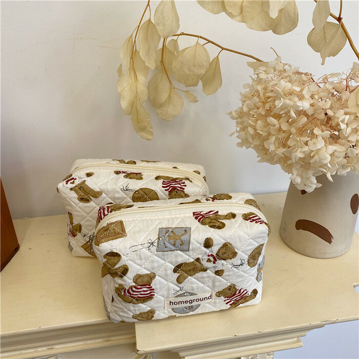 《50143》🍪曲奇餅乾泰迪熊化妝包