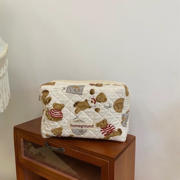 《50143》🍪曲奇餅乾泰迪熊化妝包