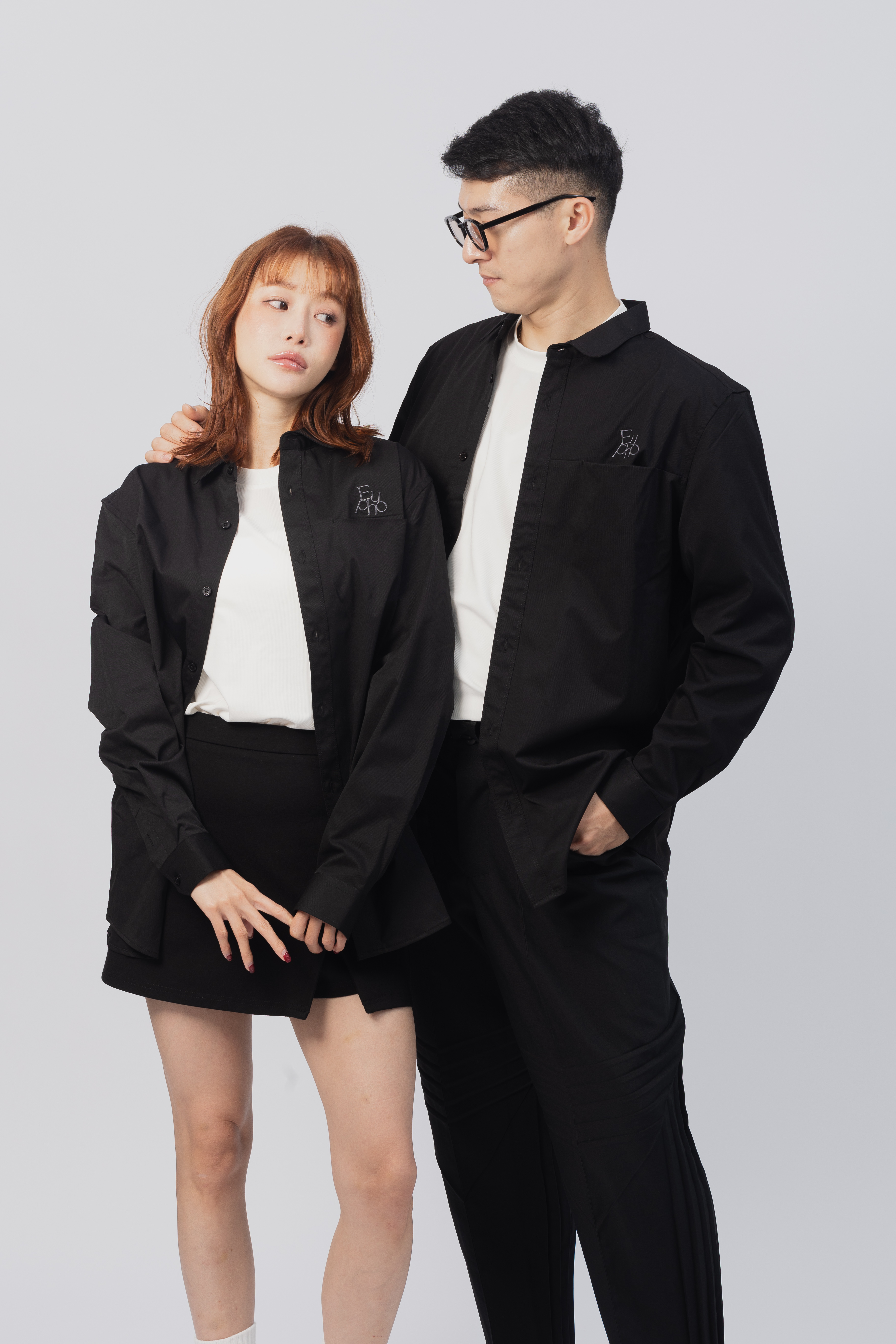 刺繡質感硬挺襯衫