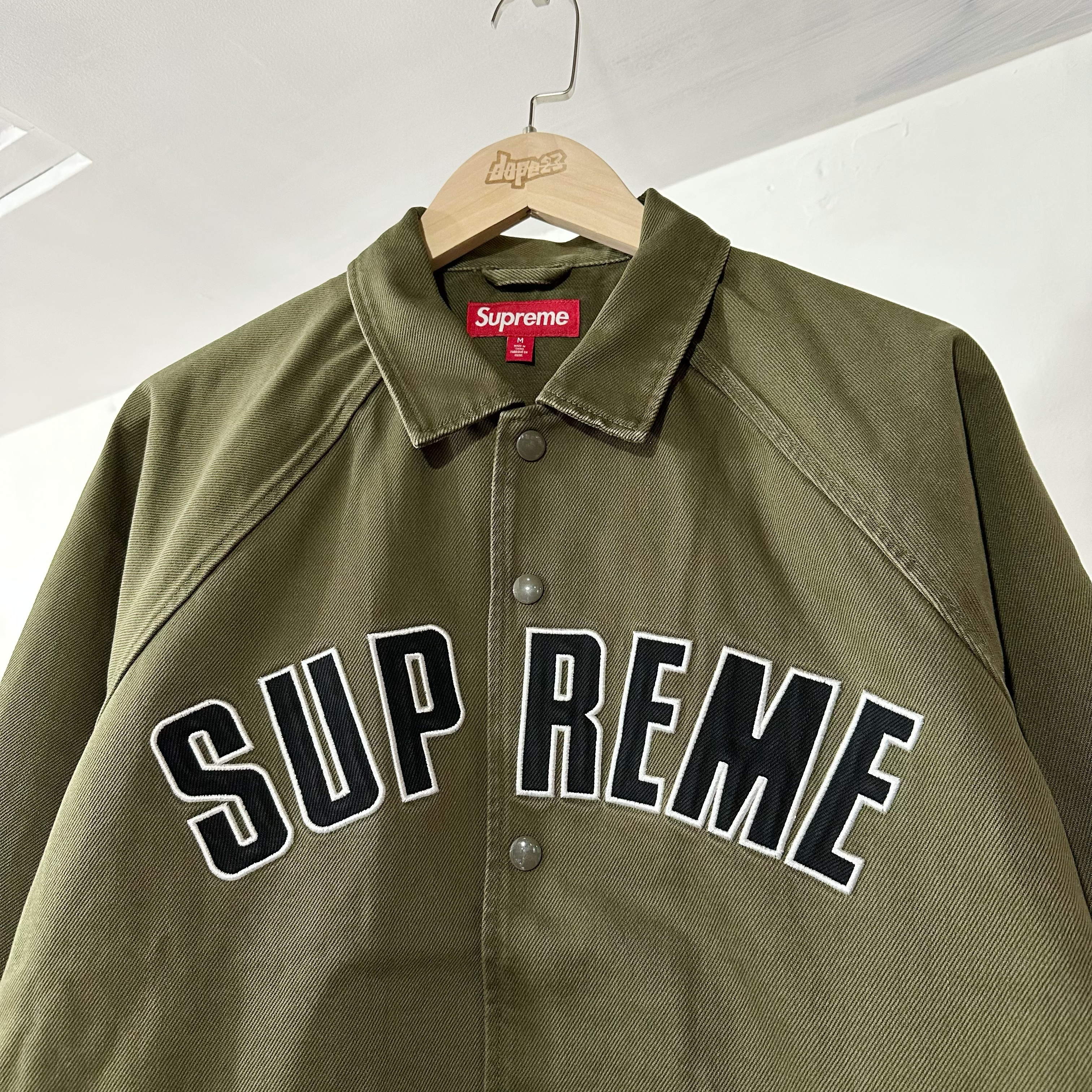 ジャケット・アウター Supreme Arc Denim Coaches Jacket green Supreme Arc Denim Coaches Jacket Green M - メルカリ