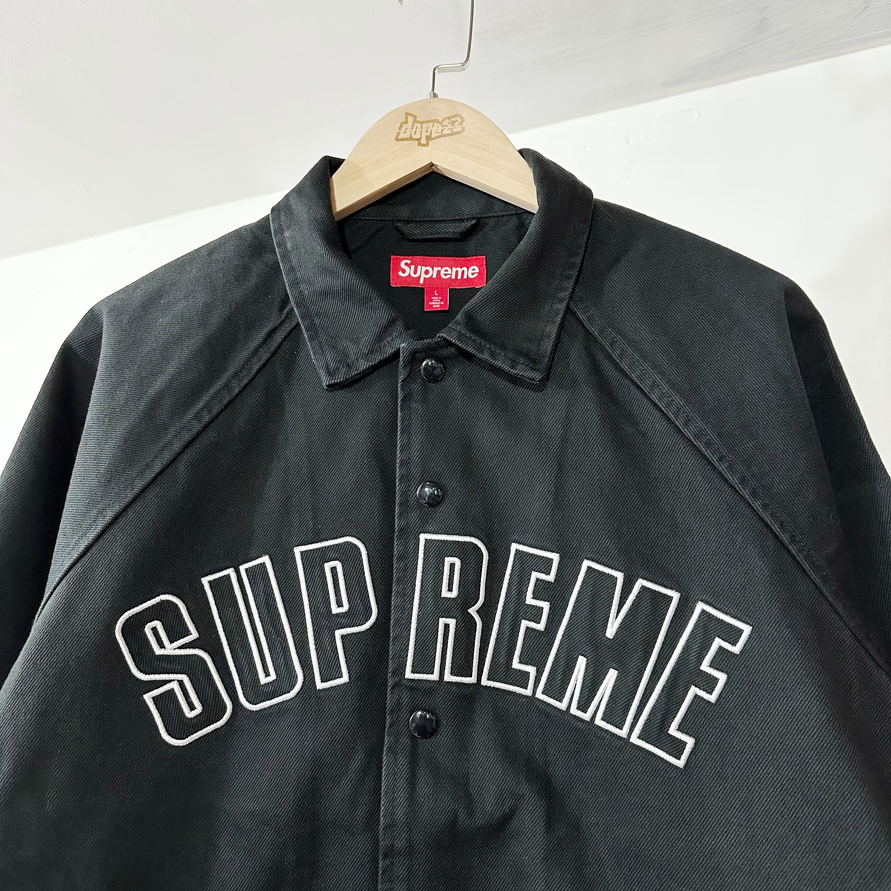Supreme SS24 Arc Denim Coaches Jacket Black Supreme SS24 Arc Denim Coaches Jacket Black