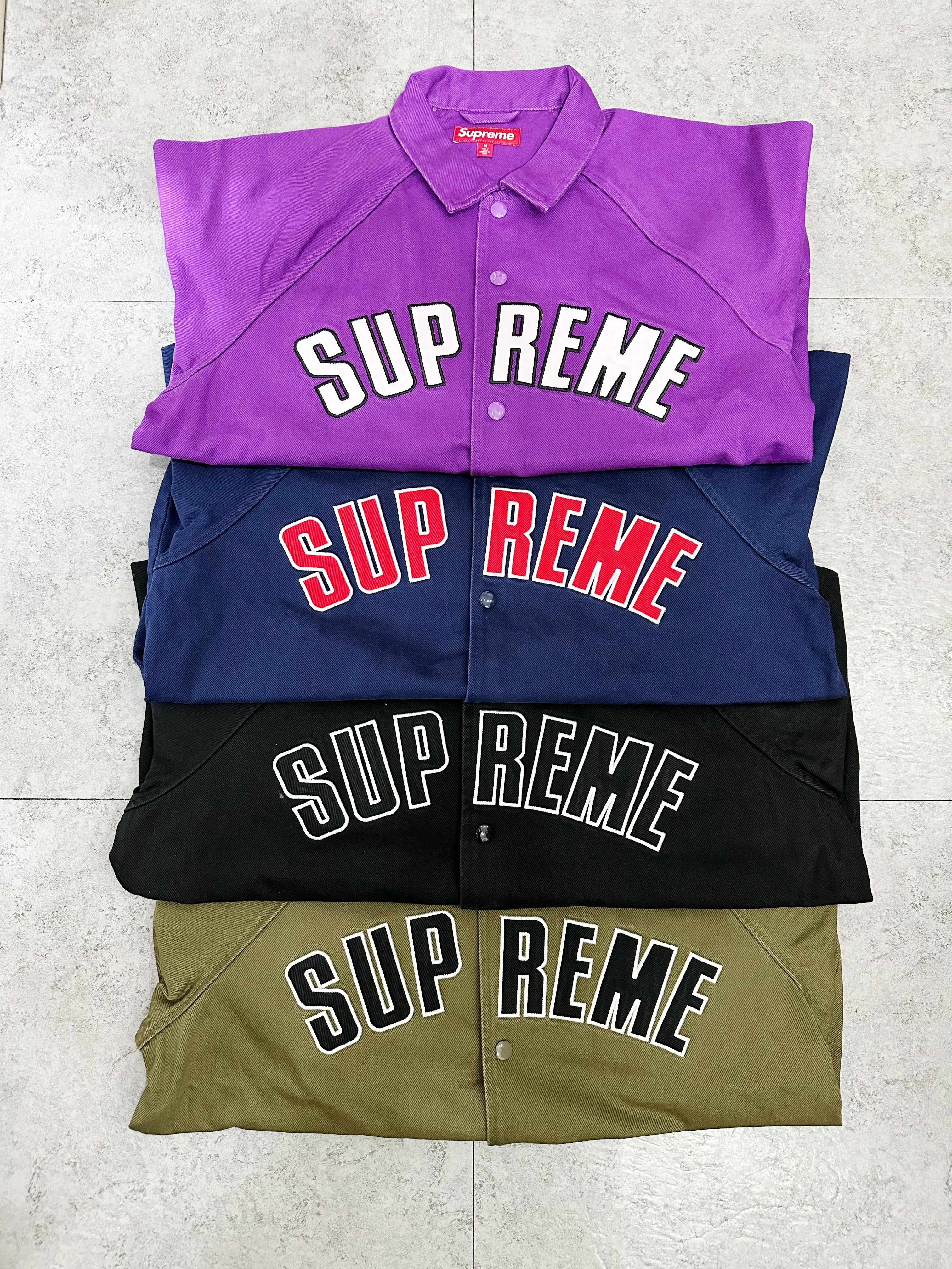 Supreme SS24 Arc Denim Coaches Jacket Purple