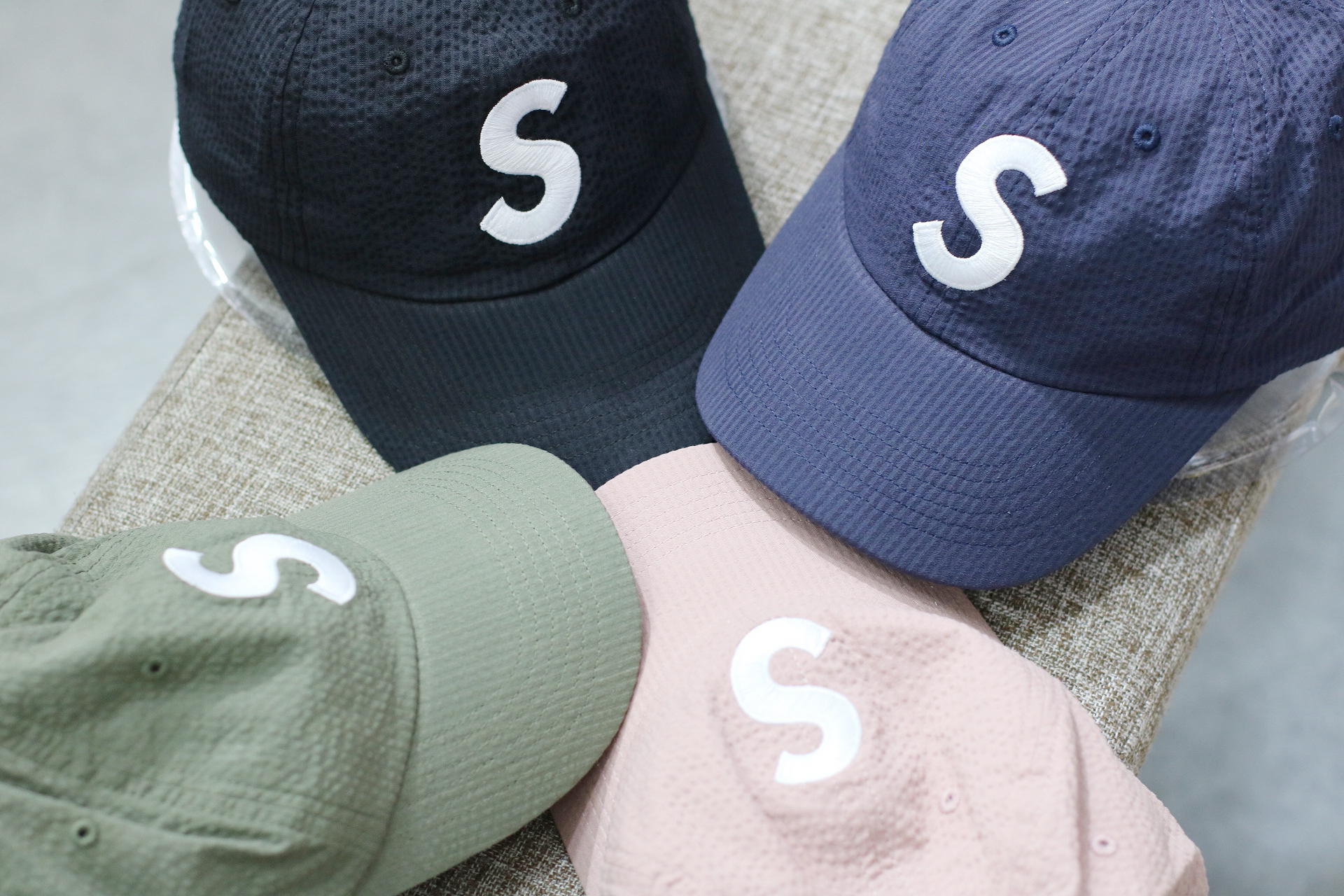 Supreme SS24 Seersucker S Logo 6-Panel 四色