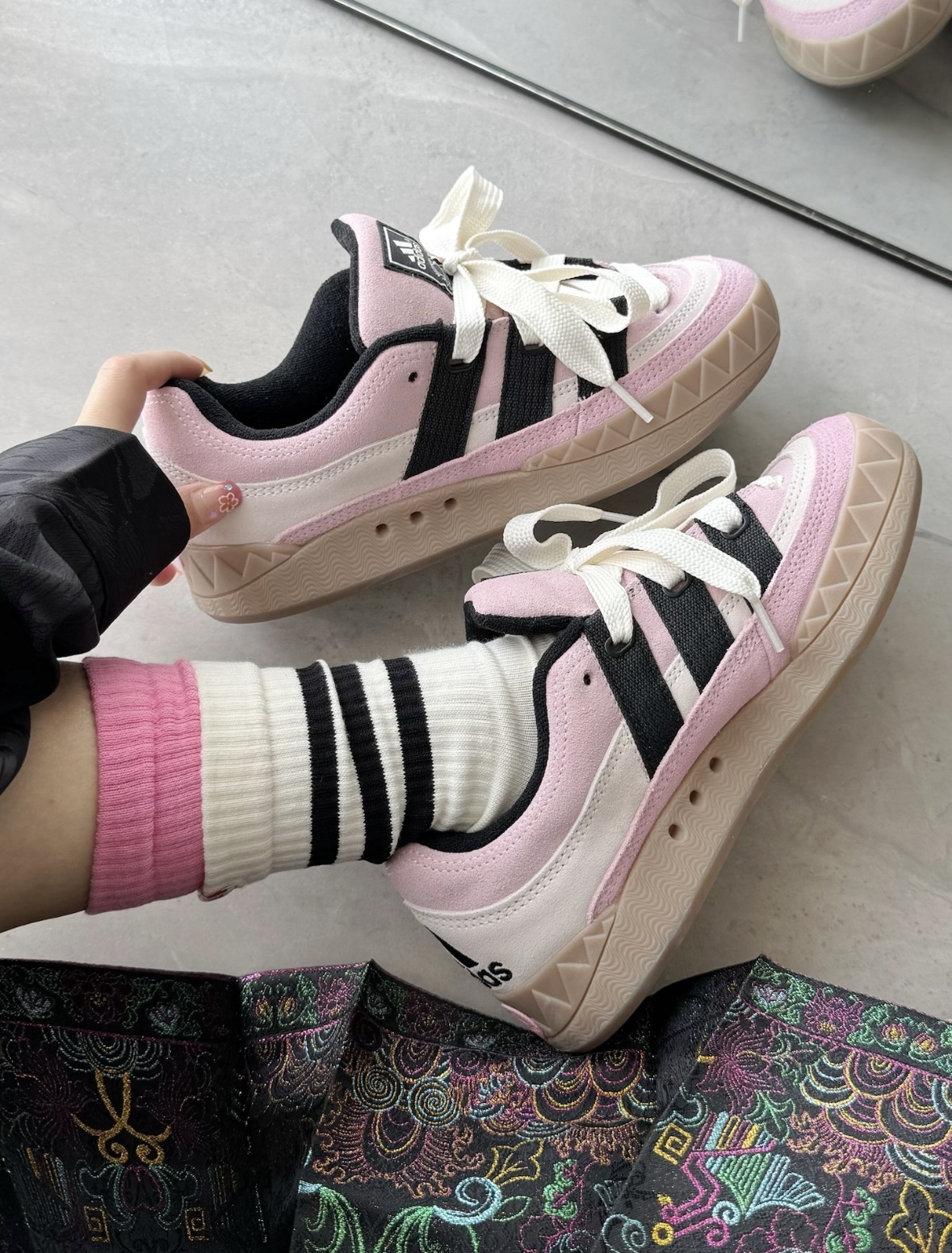 Adidas Originals Adimatic 櫻花粉 麂皮 焦糖底 厚底 麵包鞋 IF4346/預購