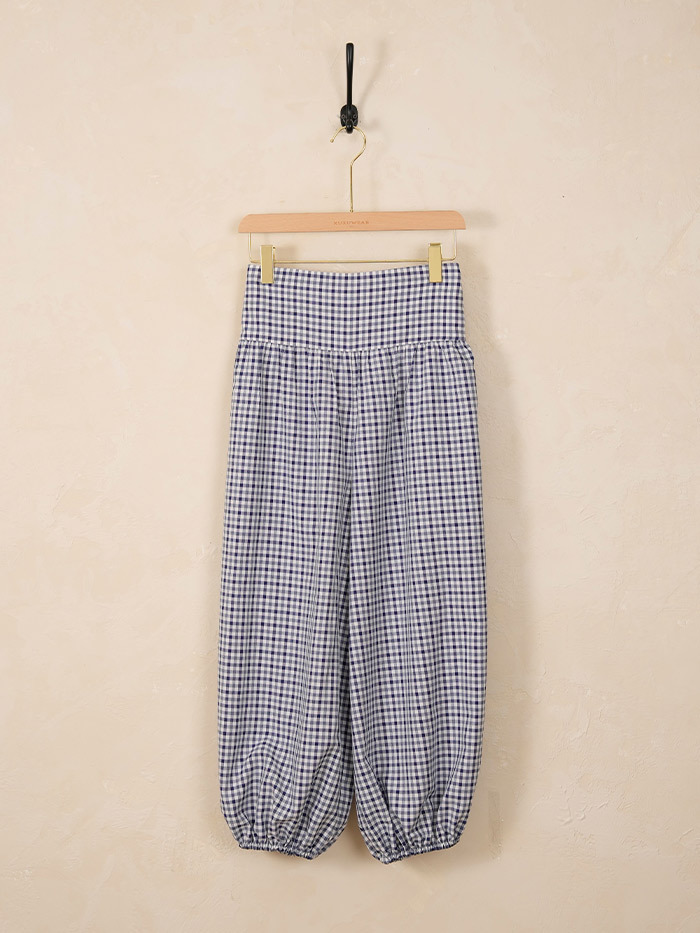 爺爺泡的茶高腰縮口褲-青枝