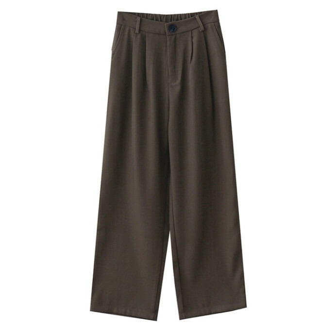 Hot Selling Straight Pants [Dark Brown] [Size]