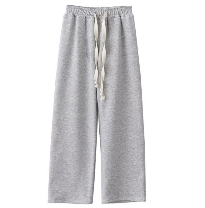 Hot selling drawstring thickened trousers [grey] [Size]