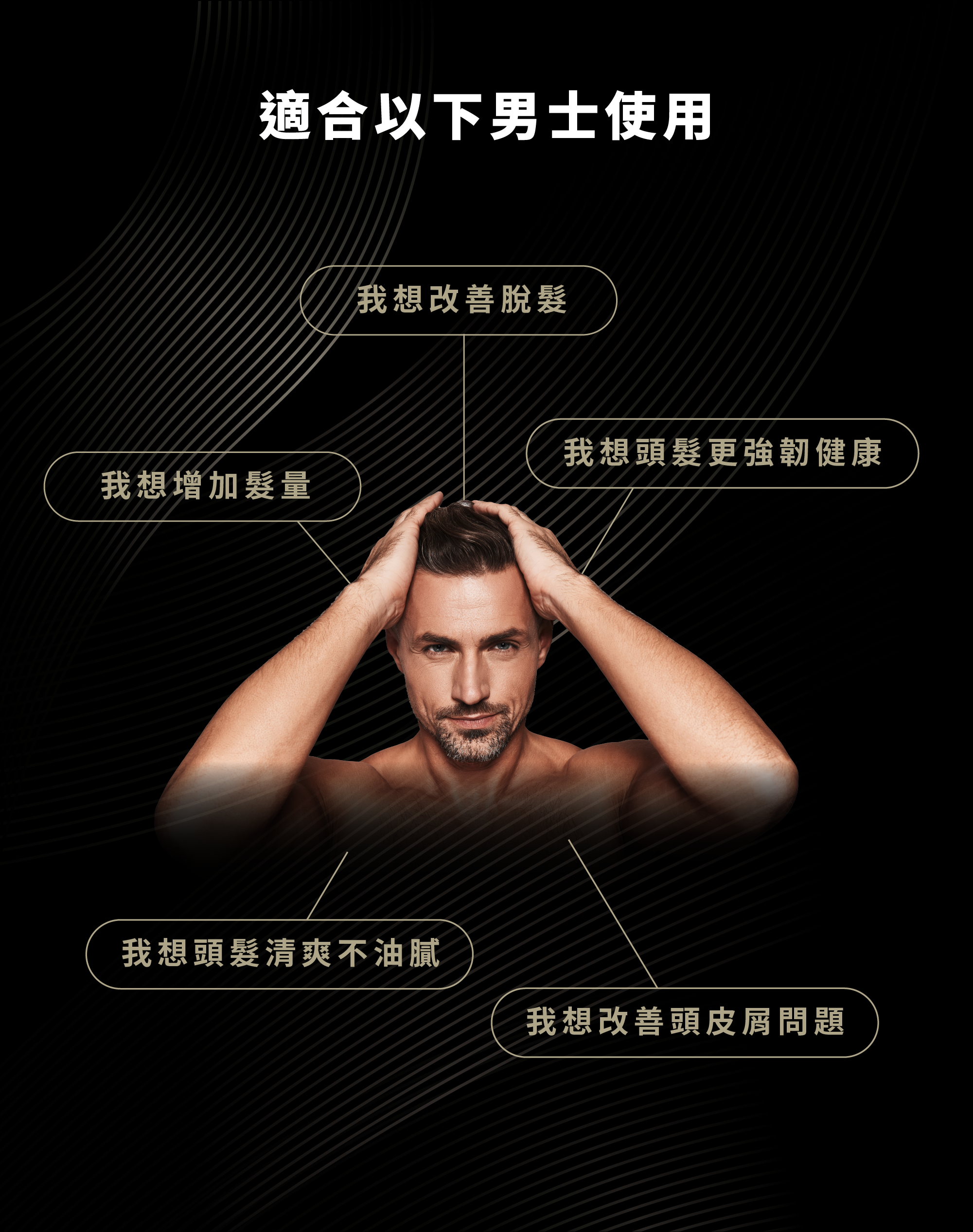 ArctaPHOS 強韌濃密洗髮系列適合有脫髮問題的男士使用。改善脫髮、增加髮量、減少頭皮屑及頭油，保持清爽