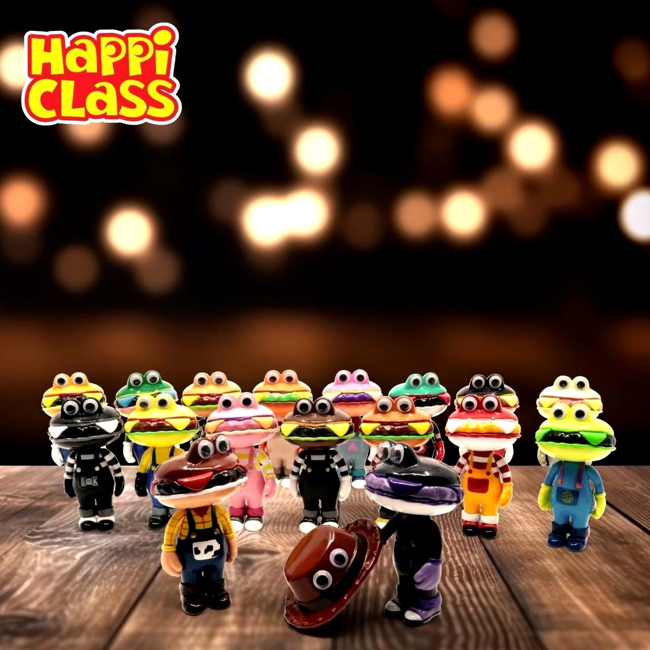 HAPPI CLASS 漢堡君 100% 系列盲盒 二代 (16+1個隱藏款）