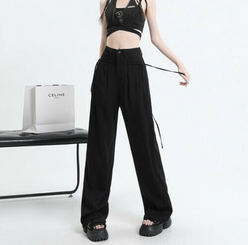 Hot Selling High Waisted Wide Leg Jeans [Black Extended Style] [XS-2XL] (Please contact customer service to confirm the delivery size after placing the order)