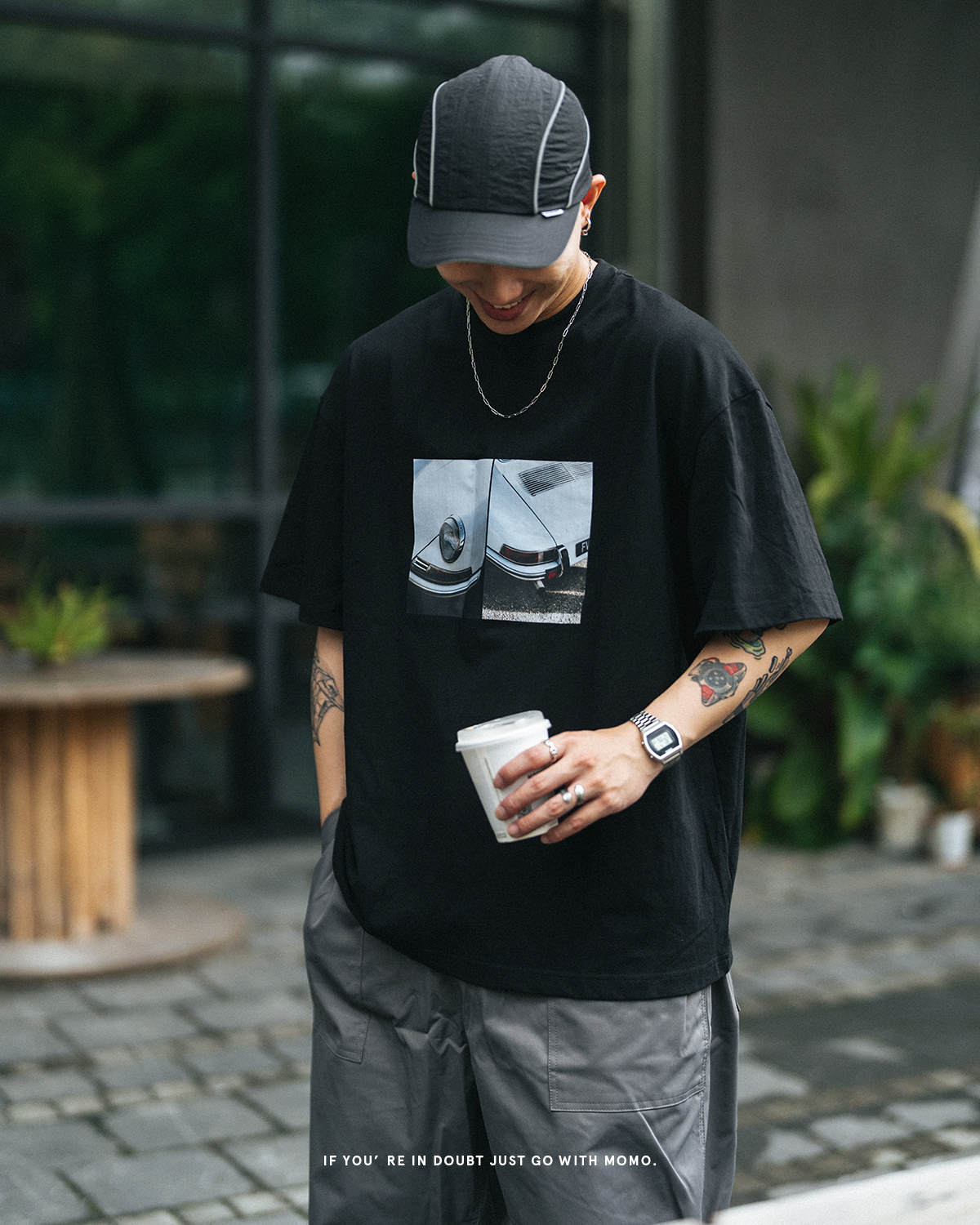 Yassy Porsche 圖片短Tee 兩色