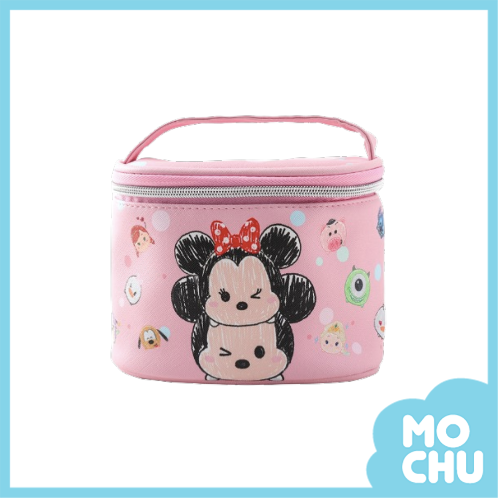 迪士尼Q版米奇米妮圓筒化妝包
