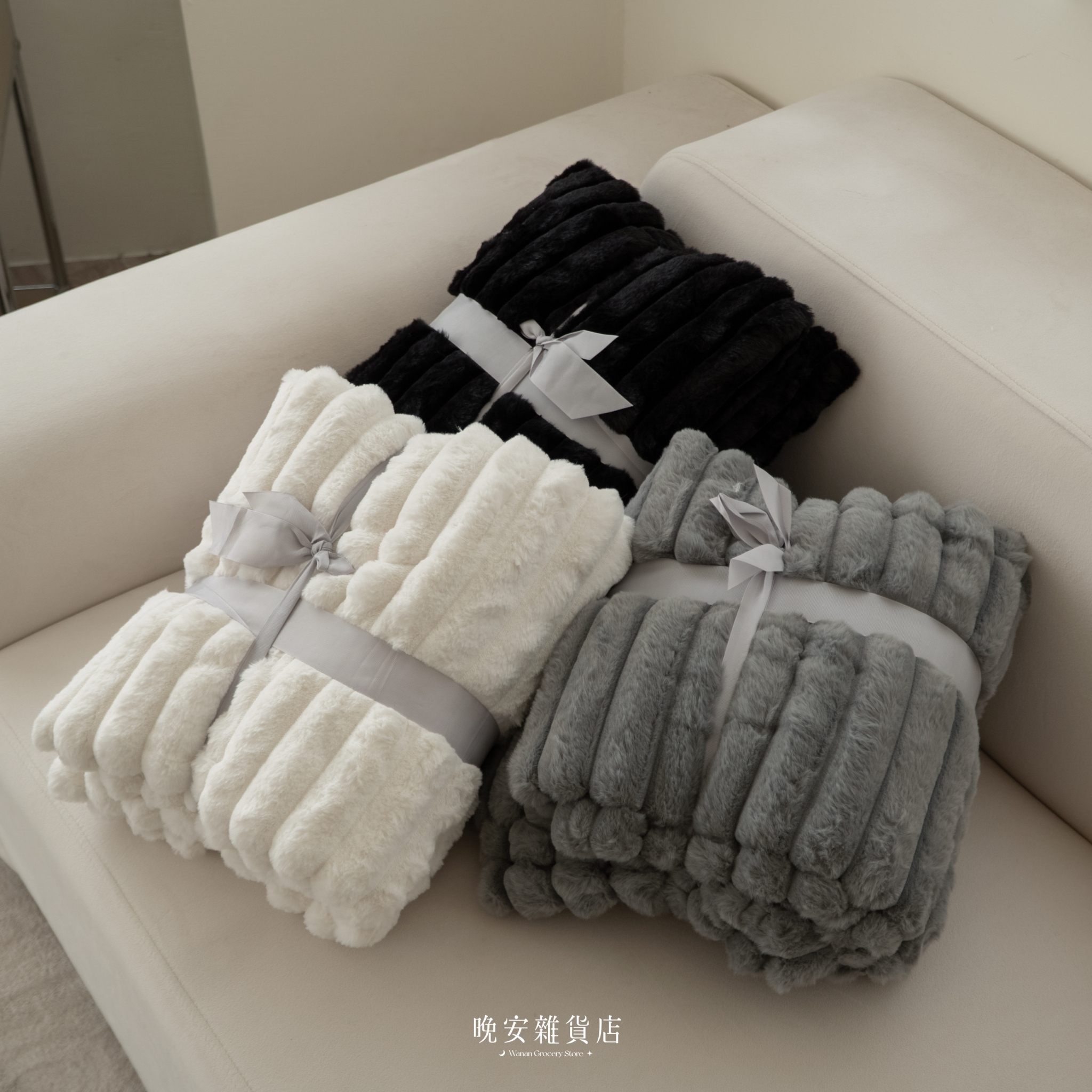 【Cómodo條紋】雲朵條紋毛毯