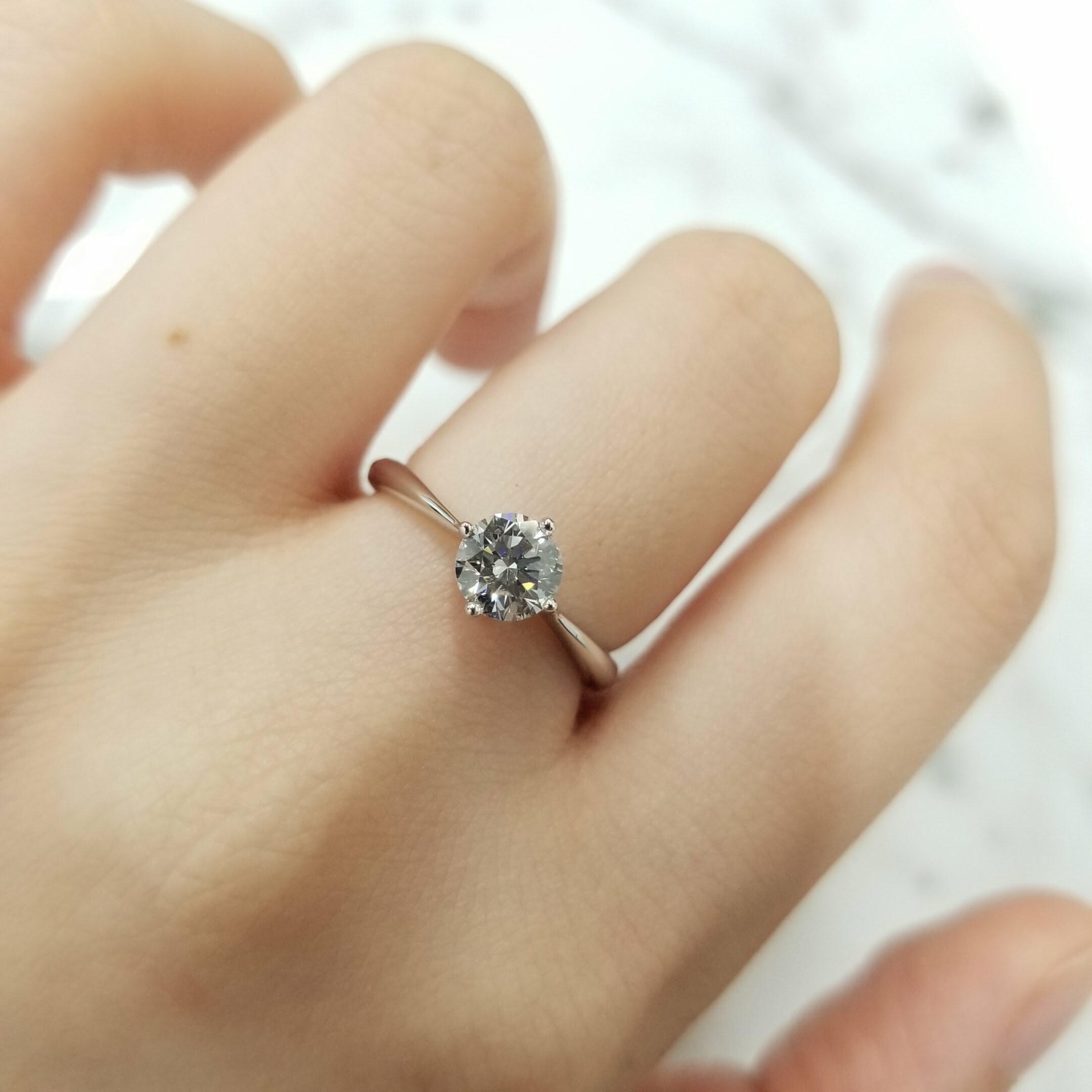 18K White Gold 0.61ct Diamond Ring