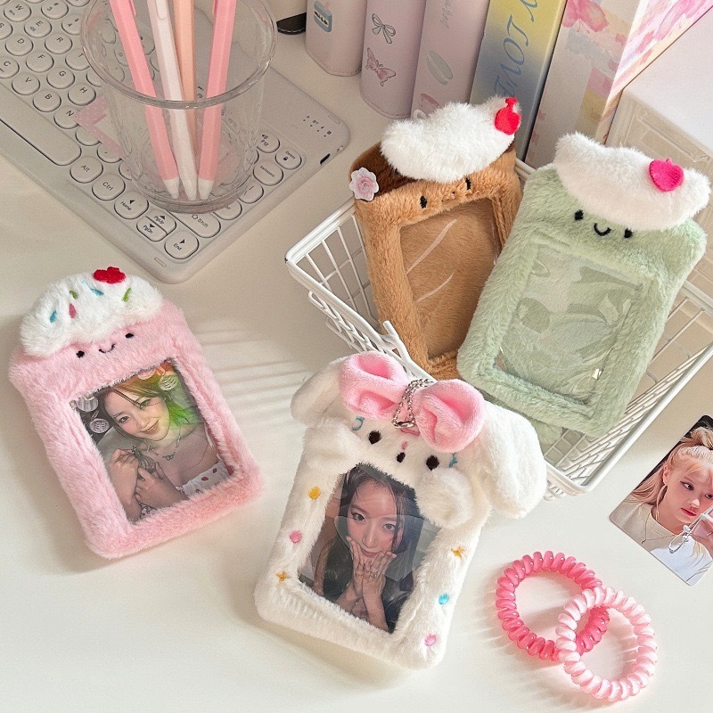 《50225》立體雲朵蝴蝶結毛絨絨票卡夾