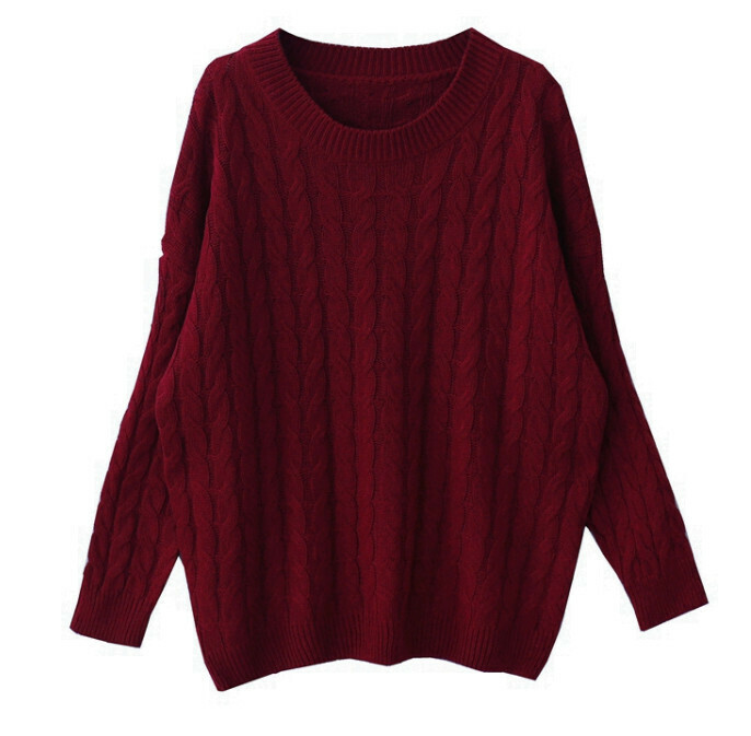Hot selling twist pullover sweater [burgundy] [one size fits all]