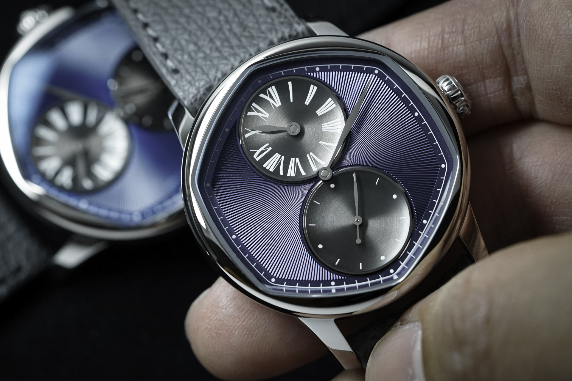 聯名款 Collaboration｜Le Régulateur LOUIS ERARD x Cédric Johner三針一線腕錶-淡紫色面盤款