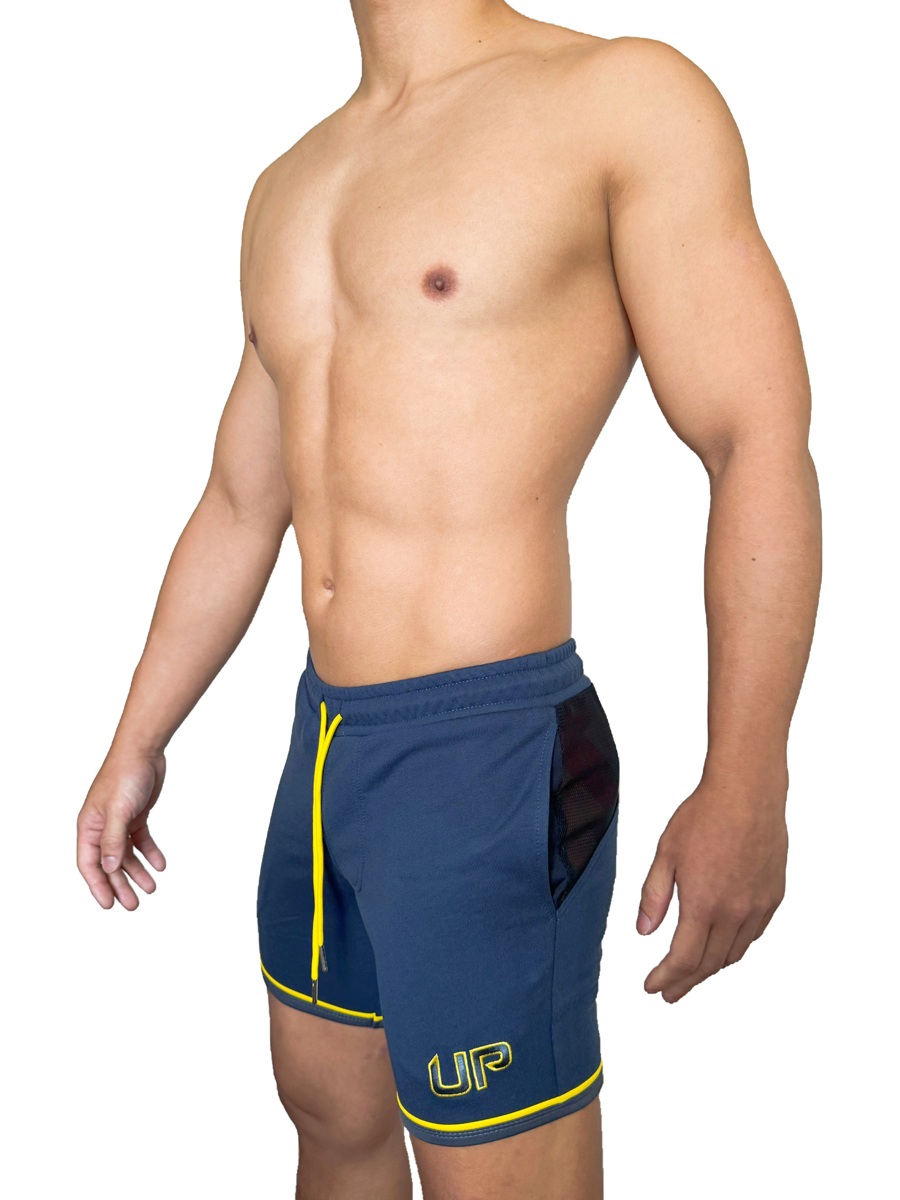 UP For Fun Tight 緊身透視短褲 深灰藍