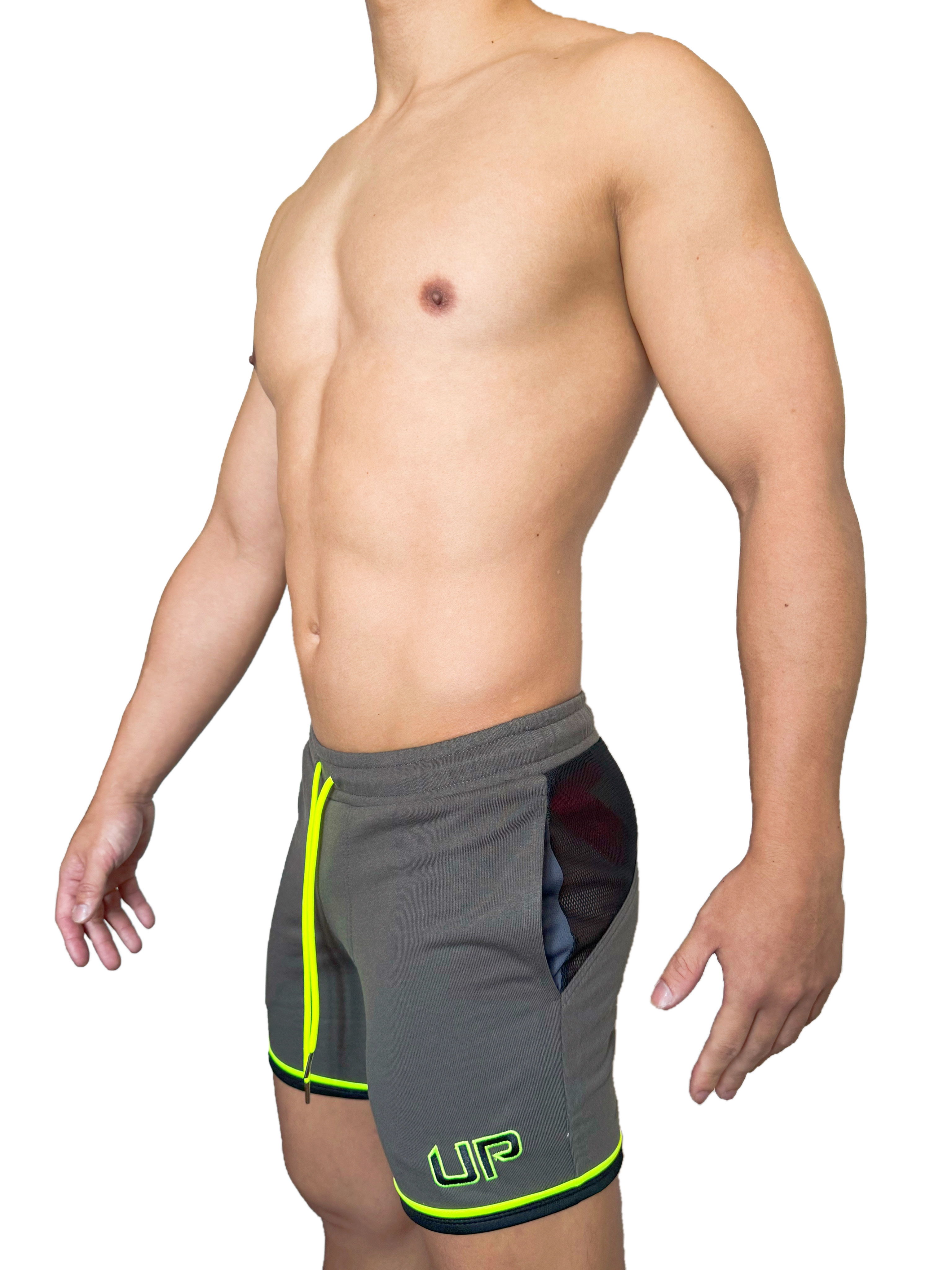 UP For Fun Tight 緊身透視短褲 炭灰