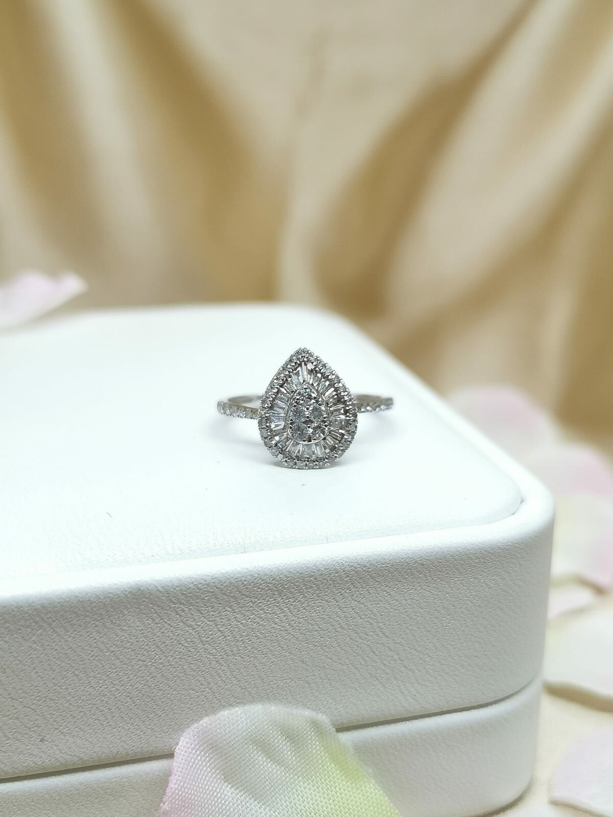 0.49ct 18K 白金鑽石介指 (SR1747) - Size HK#15