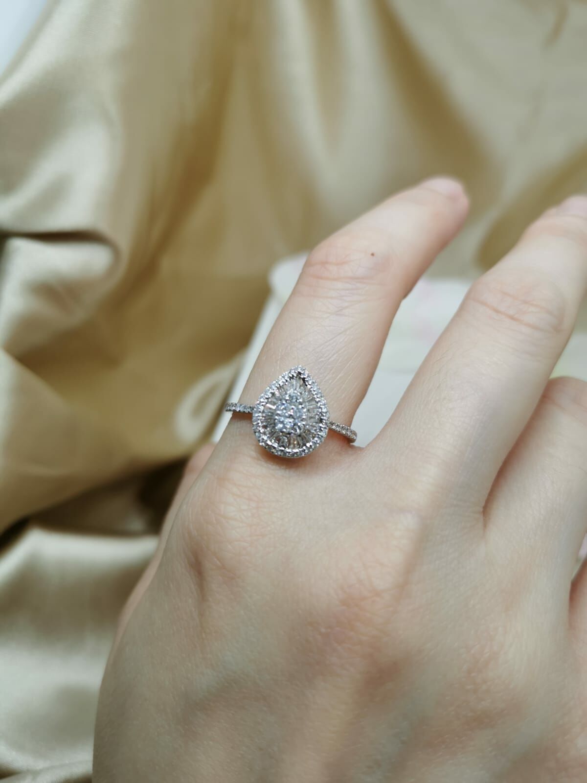 0.49ct 18K 白金鑽石介指 (SR1747) - Size HK#15